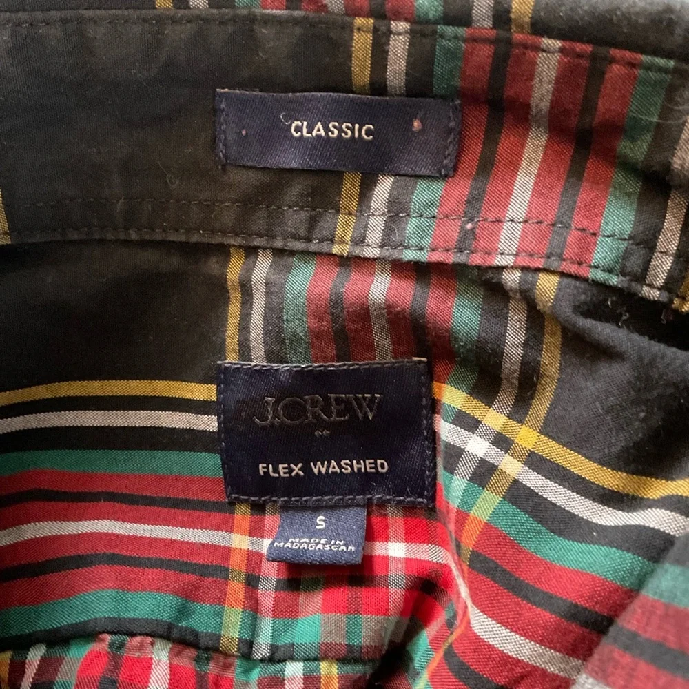 NEW J.Crew Holiday Stewart tartan flex casual shirt Button Up Men’s Size S NWOT